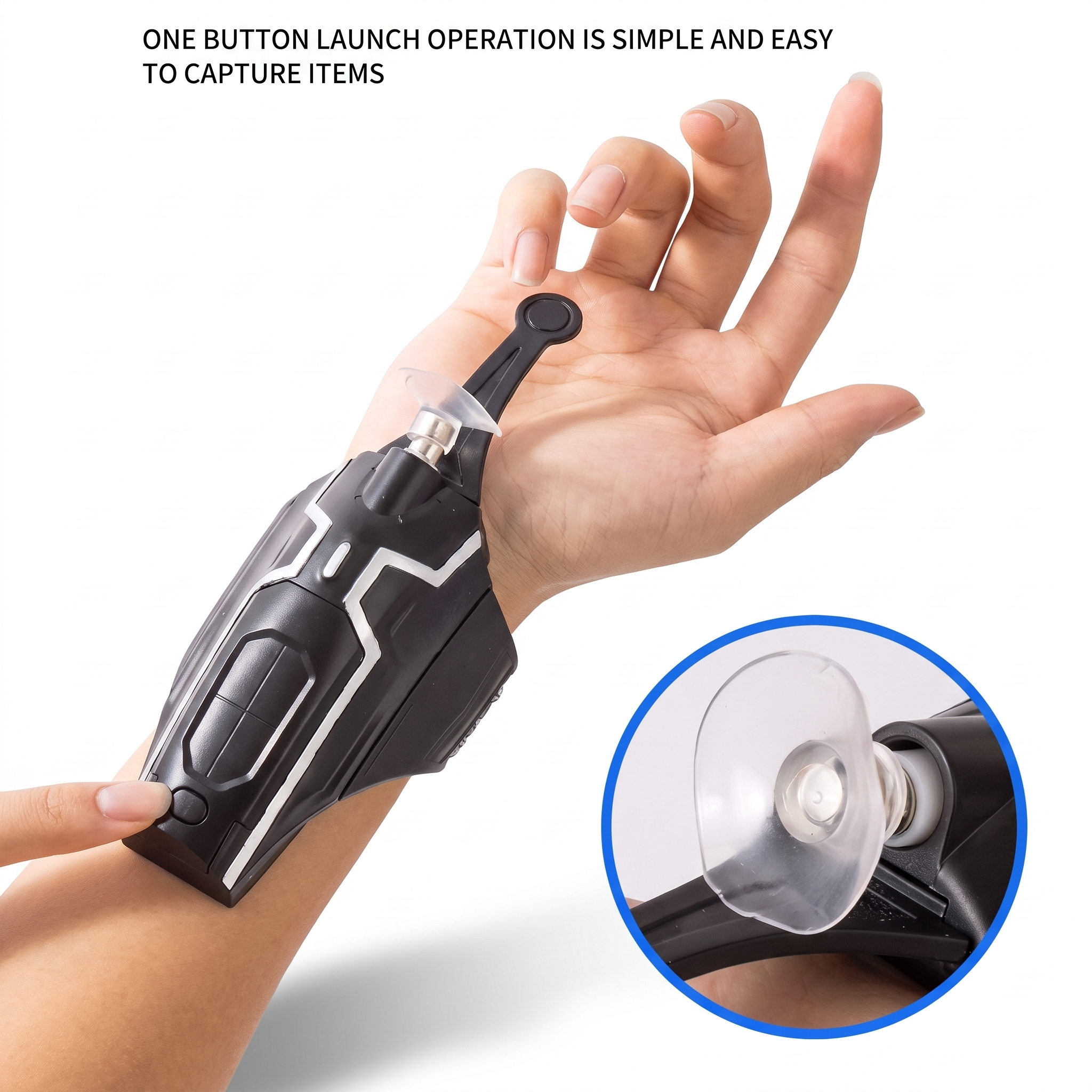 Wrist Launcher — worn on hand with suction darts