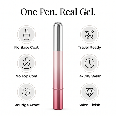 The Penvy Kit — gel polish pen with six benefit callouts